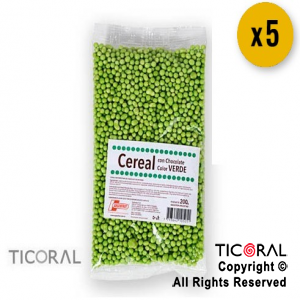 CEREAL CHOCOLATE COLOR VERDE  X 5 paquetes X200GR ARGENFRUT